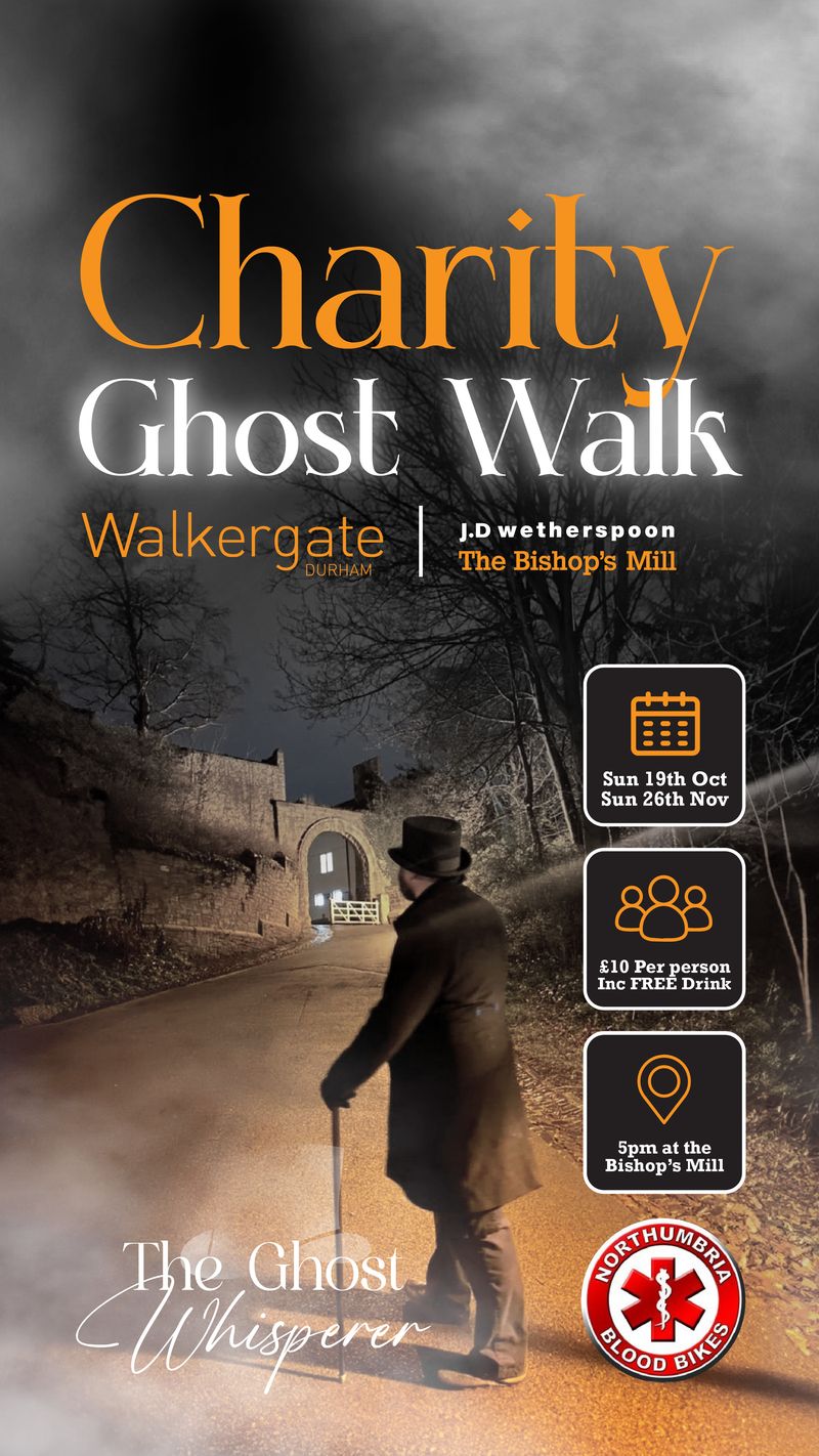 A poster advertising Walkergate Ghost Walks 